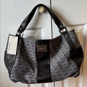 Kenneth Cole Black and Gray Shoulder Bag